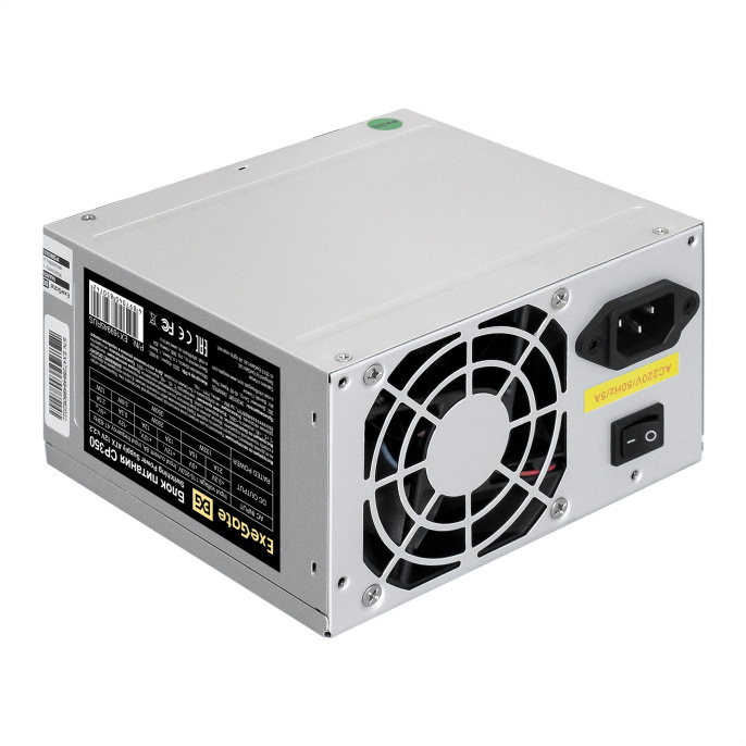 Блок питания 350W ExeGate CP350 (ATX, 8cm silent fan, 24pin, 4pin, 3xSATA, 2xIDE) EX169945RUS