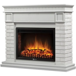 Портал Firelight Bricks 25, камень белый, белая эмаль НС-1277346