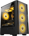 Корпус mATX Oklick OCC-MN307, Mini-Tower, без БП,  черный