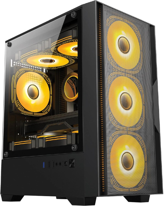 Корпус mATX Oklick OCC-MN307, Mini-Tower, без БП,  черный