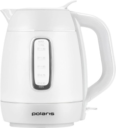 Чайник электрический Polaris PWK 0723DDW 1.7л. 2400Вт белый корпус: пластик