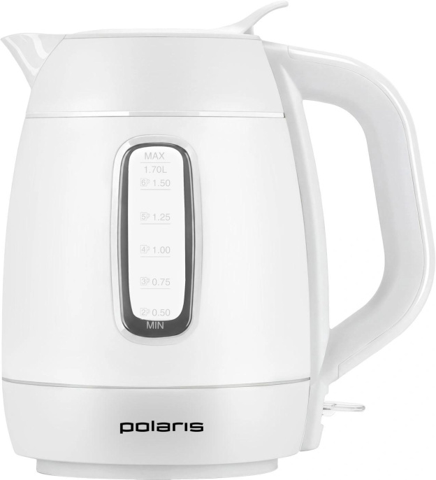Чайник электрический Polaris PWK 0723DDW 1.7л. 2400Вт белый корпус: пластик