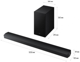 Саундбар Samsung HW-B750F/RU 5.1 150Вт+250Вт черный