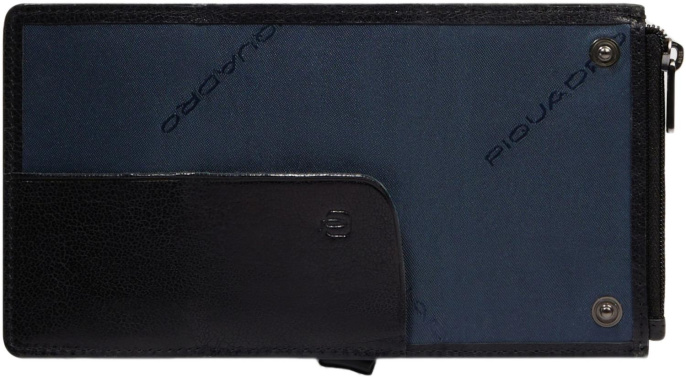 Чехол для кредитных карт Piquadro Solm PP5585S141R/N черный натур.кожа/алюм.