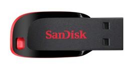 USB Flash SanDisk Cruzer Blade Black 32GB (SDCZ50-032G-B35) 32 ГБ, USB 2.0 Type-A, без колпачка, пластик, цвет черный/красный