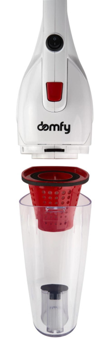 Ручной пылесос (handstick) DOMFY DSC-VC301, 1000Вт, белый/красный