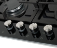 Газовая варочная панель OASIS P-GEB,  4 конфорки,  закаленное стекло,  черный