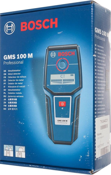 Детектор металла Bosch GMS 100 M синий/черный 0601081100