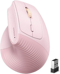 Беспроводная вертикальная мышка UGREEN M571 55917 Wireless Vertical Mouse 2.4 GHz. Цвет: розовый