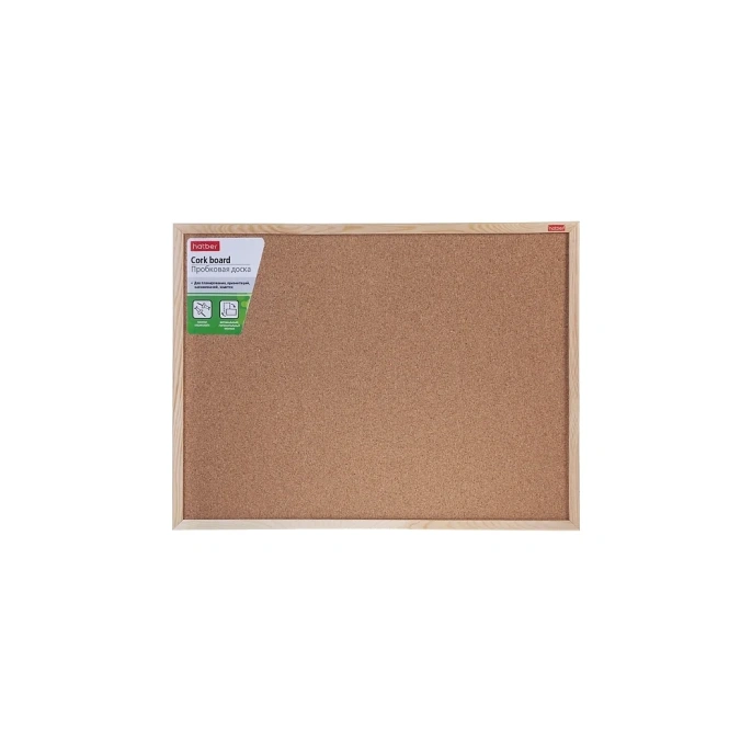Пробковая доска Hatber 45x60см кнопки в комплекте, деревянная рама 062504