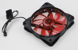Вентилятор Digma DFAN-LED-RED 120мм, 3-pin, от БП:4-pin (Molex), 1200об/мин, 23 дБ, RGB, черный, Ret