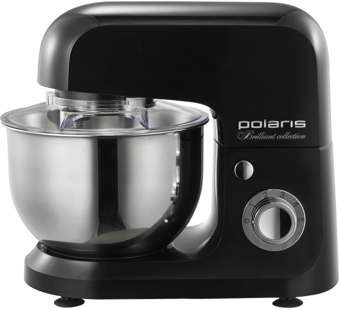 Миксер планетарный Polaris Brilliant collection PKM 1002, 1000Вт, черный/серебристый