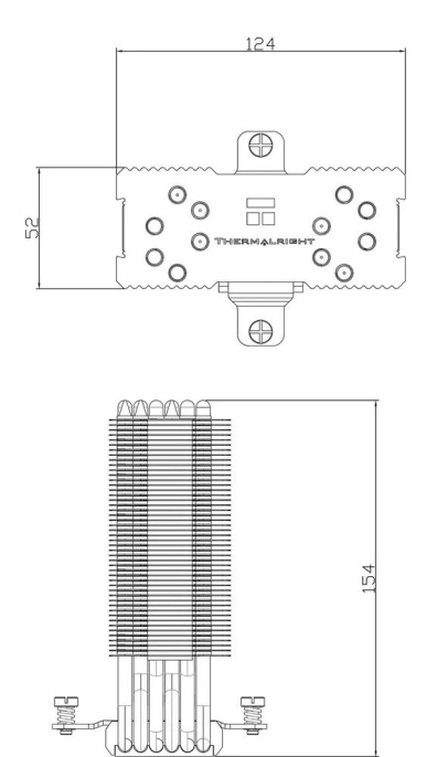 Кулер для процессора/ CPU Cooler Thermalright Burst Assasin 120 4-pin PWM, 154mm, Ni/CU, 6x6mm, 1x120mm, 66.17CFM, 25.6dBA, 1550RPM, S: 1700, 1200, 115X, AM5, AM4 (BA120)
