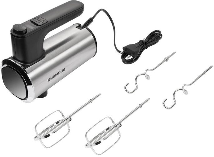 Миксер ручной Редмонд MH2800 400Вт черный/стальной