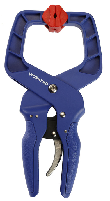 Зажим WorkPro WP232013 38мм (усиленное действие храпового механизма, быстросъемный  механизм, нейлоновая конструкция для прочности, подходит для крепления, монтажа и других операций)