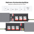 Мультифункциональный кейс для карт памяти UGREEN CM856 55899 Multi-function USB-A&USB-C&2×SD Card Slot&1×TF Card Slot Card Reader Case. Цвет: серый