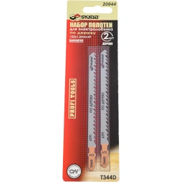 Пилки для лобзика Т-344D по дереву 2 шт; 6TPI; Cr-V SKRAB 20844