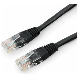 Патч-корд PREMIER PP12-0.5M/BK литой (molded), UTP, кат.5E, 0.5м, 4 пары, 26AWG,  алюминий омедненный,  многожильный,  черный