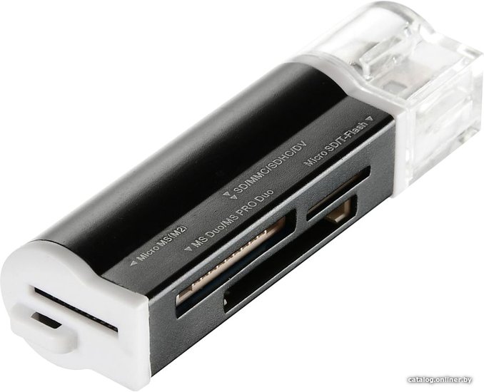 Устройство чтения карт памяти USB2.0 Buro BU-CR-3101 черный