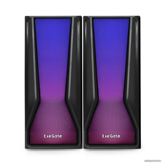 Акустическая система 2.0 ExeGate Accord 230 (питание USB,Bluetooth, 2х3Вт (6Вт RMS), 60-20000Гц, цвет черный, RGB подсветка, Color Box) EX289687RUS