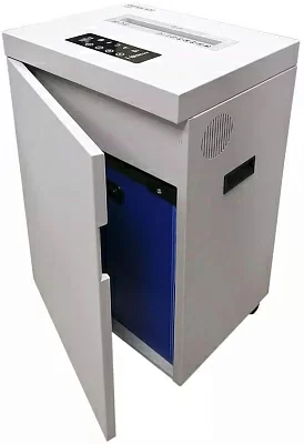 Шредер Office Kit OK0802S500 S500 0,8x2 белый (секр.P-7) фрагменты 7лист. 50лтр. скобы пл.карты CD