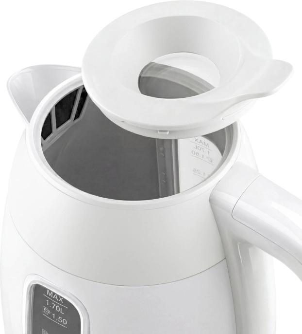 Чайник электрический Polaris PWK 0723DDW 1.7л. 2400Вт белый корпус: пластик