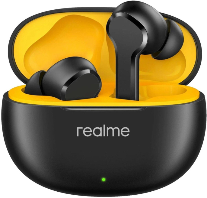 Наушники REALME Buds T110, Bluetooth, внутриканальные, черный [631206000006]
