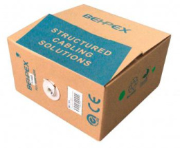 Кабель сетевой UTP 4 пары cat.6 solid 0.55мм CCA 305м серый BEHPEX