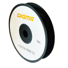 Кабель аудио-видео Digma HDMI 2.0 AOC, HDMI m - HDMI m , ver 2.0, 30м, GOLD, черный [bhp aoc 2.0-30]