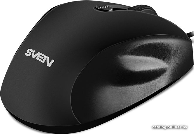 Мышь Sven RX-113 Black USB SV-018733 ноутбучная мышь для ПК, проводная USB, сенсор оптический 2000 dpi, 6 кнопок, колесо с нажатием, цвет черный