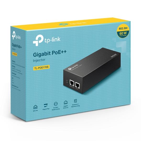Инжектор PoE TP-LINK POE170S 10/100/1000BASE-T 100-240В АС
