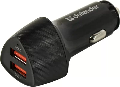 Автомобильное зарядное уст-во USB Defender UCA-81 (Вх.12-24V Вых.5/9/12V 36W 2xUSB) 83845
