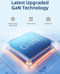 Зарядное устройство CABLETIME G100B (CT-GAN100-PB) GaN PD3.0 3C1A 100 Вт, черный