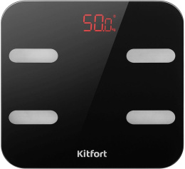 Напольные весы KitFort KT-806, до 180кг, цвет: черный [кт-806]