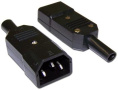 Вилка LanMaster LAN-IEC-320-C14,  IEC 60320 C14 10A 250V black