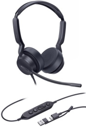 Гарнитура проводная Yealink UH42 Dual UC USB-C/A