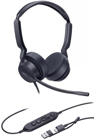 Гарнитура проводная Yealink UH42 Dual UC USB-C/A