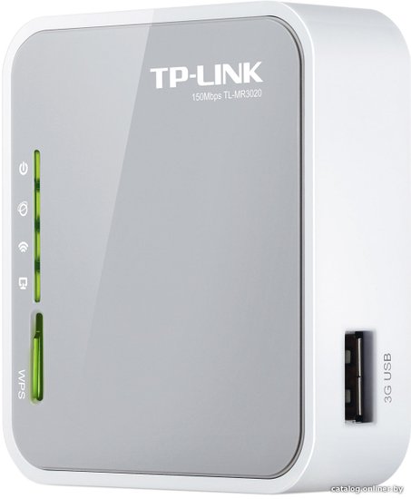 Роутер беспроводной TP-Link TL-MR3020 N300 10/100BASE-TX/4G ready белый