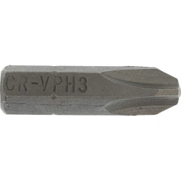 Биты для отвертки PH3х25 мм, 1/4 Hex, CrV, 24 шт. GRIFF 019165