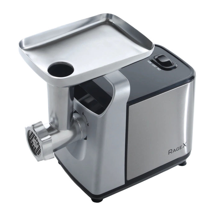 Электрическая мясорубка RAGEX R801, 3000Вт, цвет: 900 серебристая