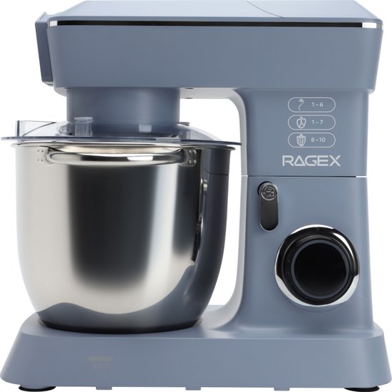 Кухонный комбайн 14 в 1 RAGEX R112, 4.5л, 1300Вт, цвет: 418 (ледяной голубой)