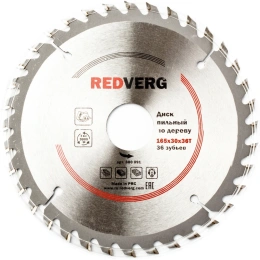 Диск пильный по дереву твердосплавный (165х30/20 мм; 36 зубьев) REDVERG 6621214