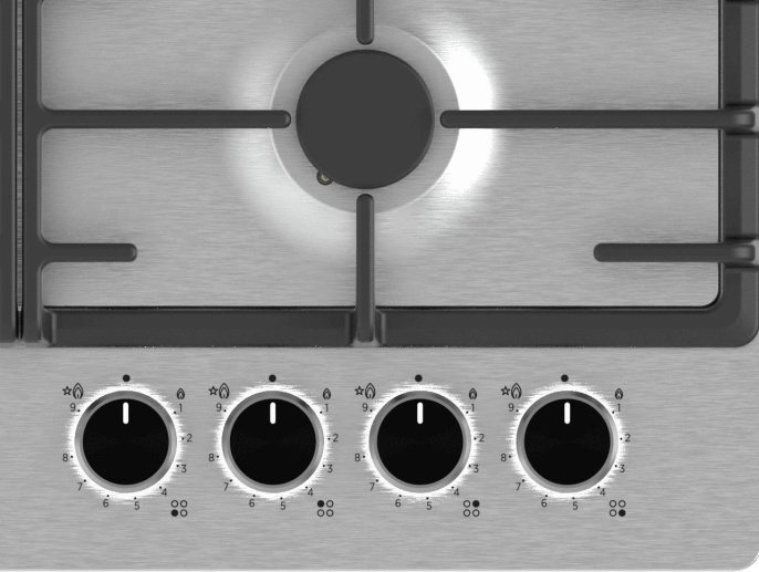 Газовая варочная поверхность Haier HHX-M64RFVLX нержавеющая сталь (TD0050131RU)