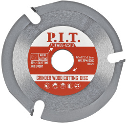 Пильный диск P.I.T. ACTW06-125T3 по дереву для УШМ, 125x22.2x2.2 мм 3T