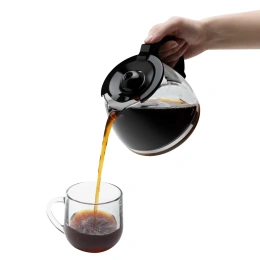 Капельная кофеварка RAGEX R405-000 с ЖК-дисплеем, 1.25 литра, 750 Вт, черный