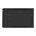 Шкаф телекоммуникационный 19" настенный 6U ExeGate EC-WM-6U.600.M.BLACK 19”, 6U, 600x600x370mm ШхГхВ , передняя дверь металл, съемные боковые панели, пыле- и влагозащита IP23, черный RAL 9004 EX298618RUS