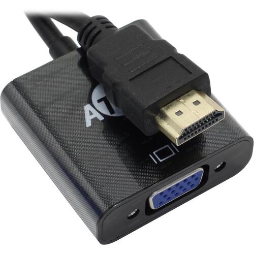 Адаптер ATcom AT1014 HDMI/VGA, черный, 0.1 м
