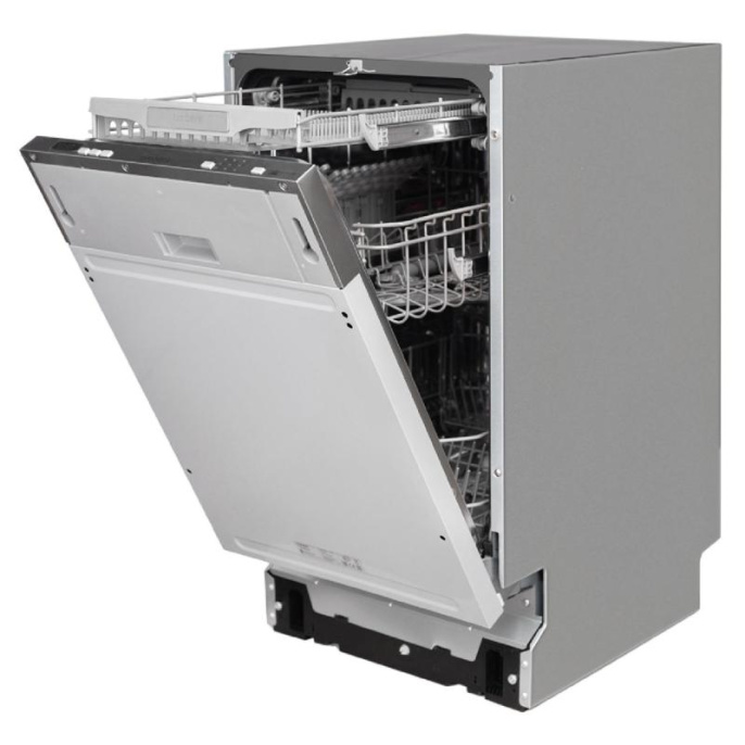 Посудомоечная машина Timberk Set&Dry T-DW45BI103,  узкая, напольная, 59.4см, загрузка 11 комплектов, серебристая
