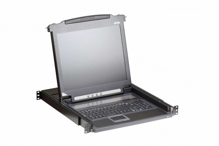 KVM консоль ATEN 17" Single Rail LCD Console PS/2-USB, VGA CL1000M-ATA-RG