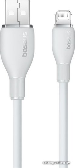 Кабель Baseus P10355700221-01 Pudding Series Fast Charging Cable USB to iP 2.4A 2m Stellar White (передача данных: 480 Мбит/с, поддержка быстрой зарядки)